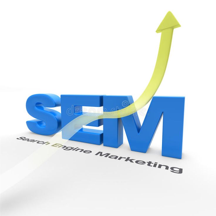 sem search engine marketing with an arrow…