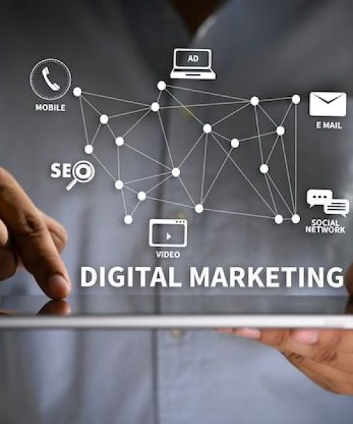 ЦИФРОВОЙ МАРКЕТИНГ новый стартап проект Онлайн поисковая оптимизация Премиум Фото